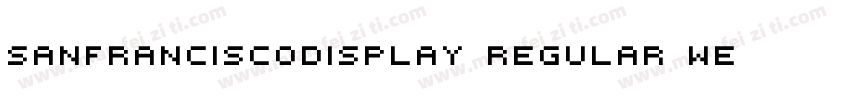 sanfranciscodisplay regular webfont字体转换